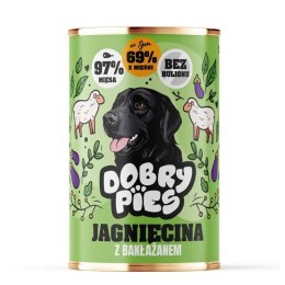 DOBRY PIES Jagnięcina z bakłażanem mokra karma dla psa 400g