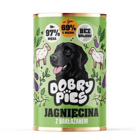 DOBRY PIES Jagnięcina z bakłażanem mokra karma dla psa 400g DOBRY PIES Jagnięcina z bakłażanem mokra karma dla psa 400g