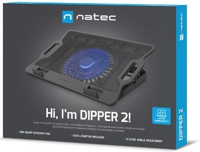 NATEC PODSTAWKA CHŁODZĄCA DIPPER 2 12.1-17.3'' Z WENTYLATOREM, PODŚWIETLENIE, USB NATEC PODSTAWKA CHŁODZĄCA DIPPER 2 12.1-17.3'' Z WENTYLATOREM, PODŚWIETLENIE, USB