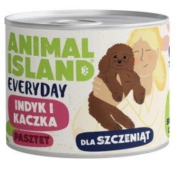 ANIMAL ISLAND Everyday indyk i kaczka dla szczeniąt puszka 185g