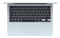 Apple 13-inch MacBook Air: Apple M4 chip with 10-core CPU and 10-core GPU, 24GB, 512GB SSD - Sky Blue