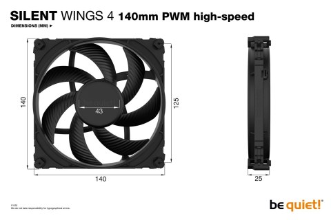 WENTYLATOR BE QUIET! SILENT WINGS 4 140mm PWM HS WENTYLATOR BE QUIET! SILENT WINGS 4 140mm PWM HS