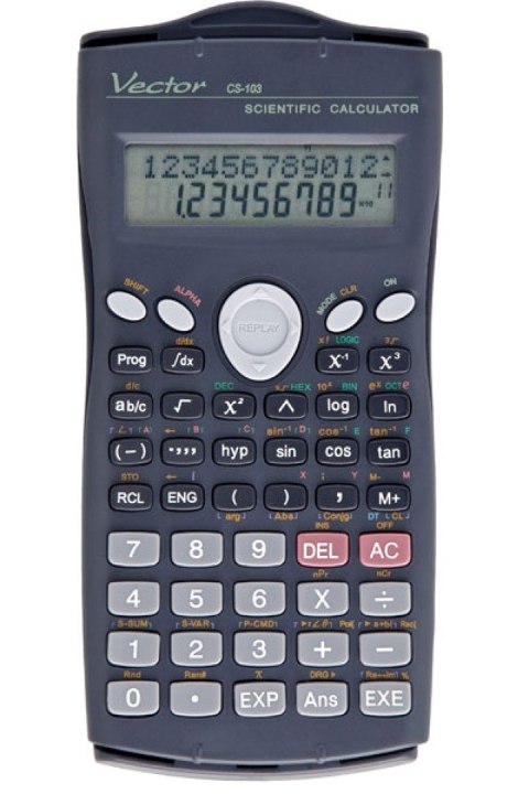Vector Kalkulator naukowy KAV CS-103, 279 funkcji, 80x170mm, czarny Vector Kalkulator naukowy KAV CS-103, 279 funkcji, 80x170mm, czarny