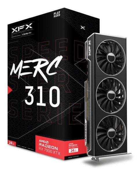 Karta graficzna XFX Radeon RX 7900 XTX SPEEDSTER MERC310 BLACK Gaming 24GB HDM 3 FAN Karta graficzna XFX Radeon RX 7900 XTX SPEEDSTER MERC310 BLACK Gaming 24GB HDM 3 FAN