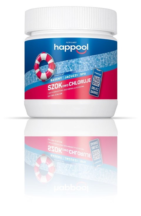 Acrylmed 0,4kg Extra chlor Granulat do zwalczania glonów grzybów i bakterii w basenach - chlorowanie