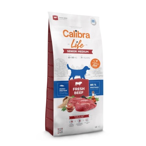 CALIBRA DOG life senior medium fresh beef 12kg
