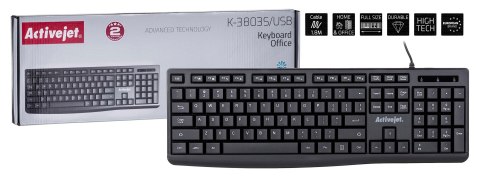 Activejet K-3803S Klawiatura przewodowa USB Activejet K-3803S Klawiatura przewodowa USB