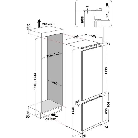 Chłodziarko-zamrażarka WHIRLPOOL WH SP70 T122 Chłodziarko-zamrażarka WHIRLPOOL WH SP70 T122