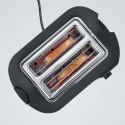 SEVERIN TOSTER CZERWONY, STAL NIERDZEWNA, 2 KROMKI, PRZYCISK ROZMRAŻANIA, ELEKTR. KONTR. OPIEKANIA, MOC 800W AT2217