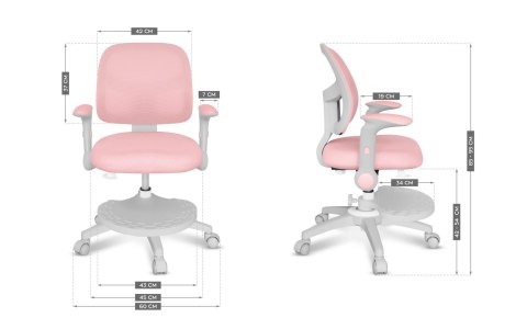 Fotel obrotowy Junior 5.0 Pink Fotel obrotowy Junior 5.0 Pink