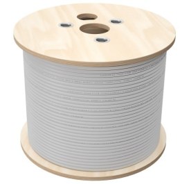 Q-LANTEC Kabel U/UTP kat.6, sieciowy, skrętka, LSOH, B2ca 4PR, 1Gb/s (10Gb/s do 55m), szary, 500m (KIU6LSOH500BQ)