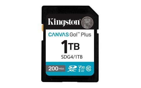 Karta pamięci Kingston Canvas Go Plus SDG4/1TB (1TB; Class U3, V30; Karta pamięci)