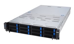 Platforma Asus Rack (2U) RS720A-E12-RS12 AMD Epyc 9004 (8x NVMe, 4x SATA/SAS, 2xM.2, 4xGPU, 2x10Gbe, IPMI, 1+1 2600W)
