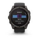 Zegarek sportowy Garmin Fenix 8 Solar Sapphire Titanium Carbon Grey DLC 51mm Czarny