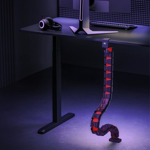 NANO RS ORGANIZER KABLI / MASKOWNICA DO BIURKA, 1345MM, CZARNO CZERWONY RS125