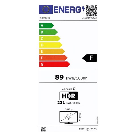 Telewizor Samsung QE65QN90F Neo QLED 65'' 4K Ultra HD 165 Hz Tizen Dolby Atmos Czarny Telewizor Samsung QE65QN90F Neo QLED 65'' 4K Ultra HD 165 Hz Tizen Dolby Atmos Czarny