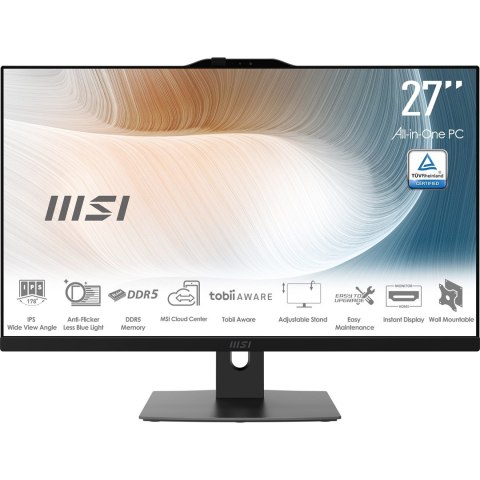 MSI AIO Modern AM272P 1M-1098EU Core5-120U 27" IPS LED FHD Non-Touch Anti-Glare 8GB SSD500GB M.2 AX211 WiFi 6E Windows 11 Pro Bl MSI AIO Modern AM272P 1M-1098EU Core5-120U 27" IPS LED FHD Non-Touch Anti-Glare 8GB SSD500GB M.2 AX211 WiFi 6E Windows 11 Pro Bl