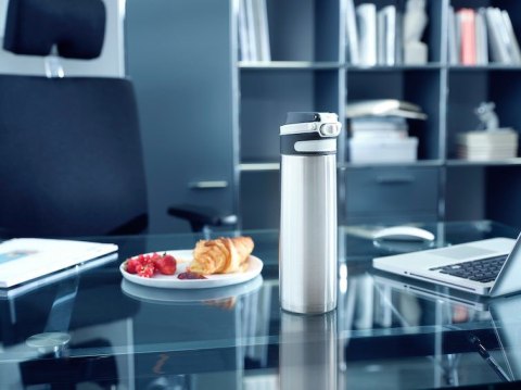 Kubek termiczny Flip 600 ml, srebrny 3272 LEIFHEIT Kubek termiczny Flip 600 ml, srebrny 3272 LEIFHEIT