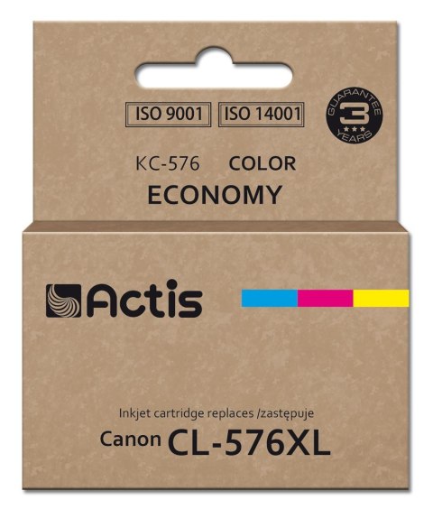Actis KC-576 Tusz (zamiennik Canon CL-576XL; Supreme; 15 ml; kolor: niebieski, żółty, czerwony. Actis KC-576 Tusz (zamiennik Canon CL-576XL; Supreme; 15 ml; kolor: niebieski, żółty, czerwony.