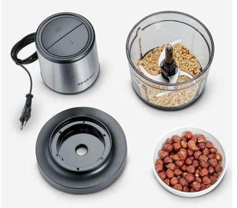 SEVERIN ROZDRABNIACZ INOX/SZKŁO, SZKLANY POJEMNIK O POJ. 1L, WOLNY OD BPA, DO MYCIA W ZMYWARCE, 2 POZIOMY MOCY, 400W KM3867