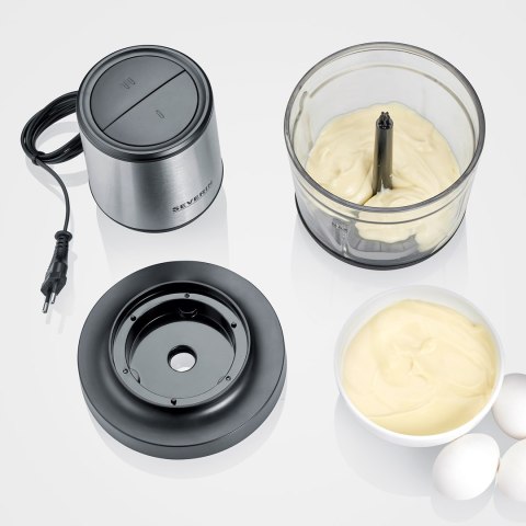 SEVERIN ROZDRABNIACZ INOX/SZKŁO, SZKLANY POJEMNIK O POJ. 1L, WOLNY OD BPA, DO MYCIA W ZMYWARCE, 2 POZIOMY MOCY, 400W KM3867