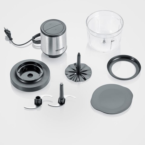 SEVERIN ROZDRABNIACZ INOX/SZKŁO, SZKLANY POJEMNIK O POJ. 1L, WOLNY OD BPA, DO MYCIA W ZMYWARCE, 2 POZIOMY MOCY, 400W KM3867