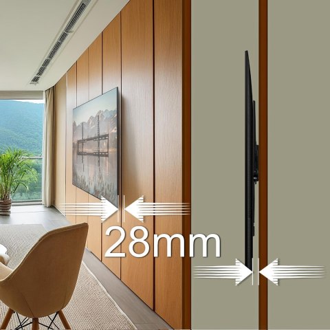 MACLEAN UCHWYT DO TV MAX VESA 600X400, 32-80", 45KG, REG. ODCHYLENIA +0°~-10° MC-413 MACLEAN UCHWYT DO TV MAX VESA 600X400, 32-80", 45KG, REG. ODCHYLENIA +0°~-10° MC-413
