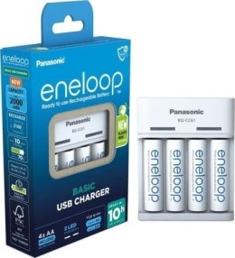 ŁADOWARKA PANASONIC BASIC USB + 4x AA ENELOOP 2000 mAh