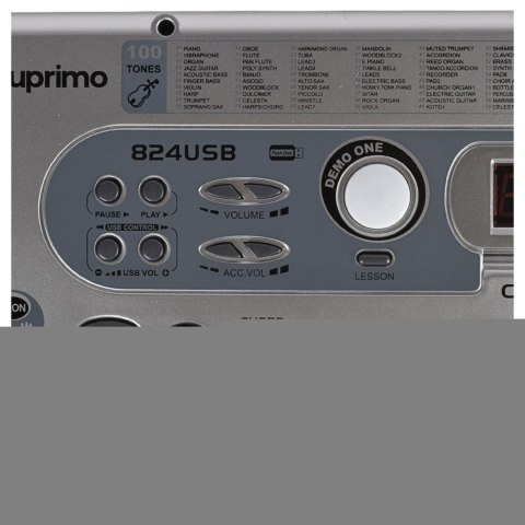 SUPRIMO 824 USB KEYBOARD - Organy z mikrofonem dla dzieci do nauki gry