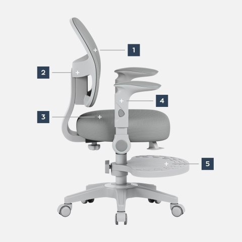Fotel obrotowy Junior 5.0 Grey Fotel obrotowy Junior 5.0 Grey