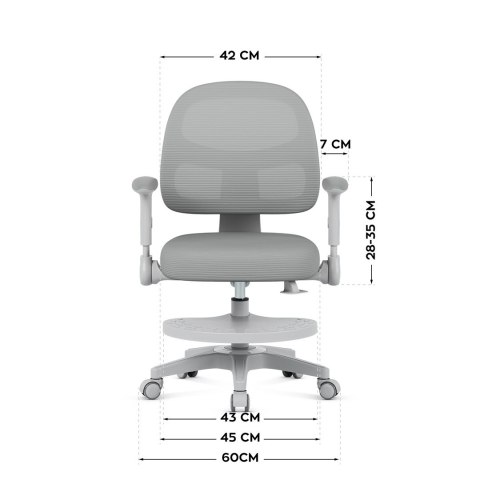 Fotel obrotowy Junior 5.0 Grey Fotel obrotowy Junior 5.0 Grey