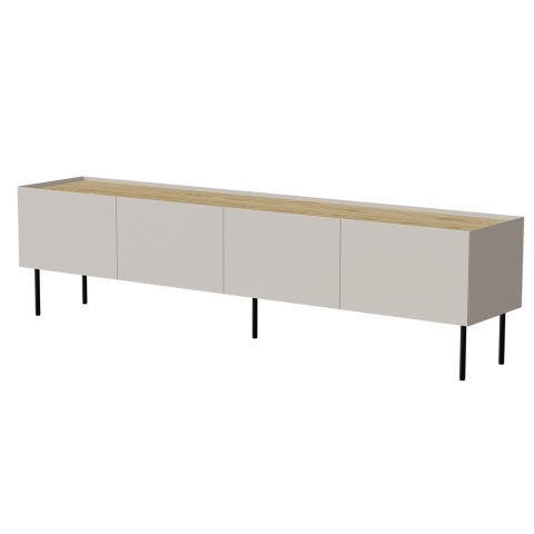 Szafka RTV FELLINI 200x40x52 kaszmir + blat dąb olejowany Szafka RTV FELLINI 200x40x52 kaszmir + blat dąb olejowany