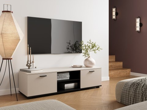 Szafka RTV SOHO 140x43x37 kaszmir+czarny Szafka RTV SOHO 140x43x37 kaszmir+czarny