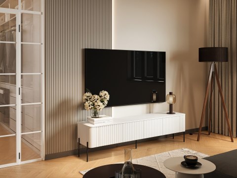 Szafka RTV VERA 190x40x50 biały mat Szafka RTV VERA 190x40x50 biały mat