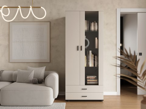 Witryna S6 SOHO 80x41x192 kaszmir+ czarny Witryna S6 SOHO 80x41x192 kaszmir+ czarny