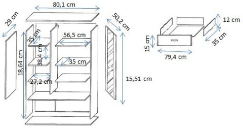 Witryna S6 SOHO 80x41x192 kaszmir+ czarny Witryna S6 SOHO 80x41x192 kaszmir+ czarny