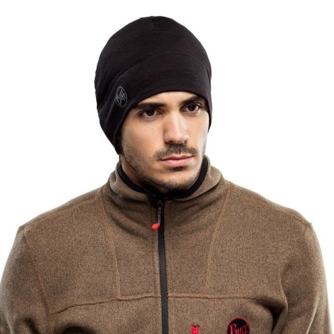 BUFF Czapka MERINO LIGHTWEIGHT BEANIE SOLID BLACK onesize Standard BUFF Czapka MERINO LIGHTWEIGHT BEANIE SOLID BLACK onesize Standard