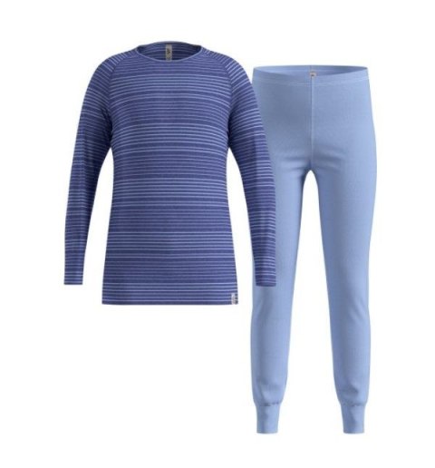 Bielizna termoaktywna - zestaw Odlo Set long ACTIVE WARM SET roz. 104cm Niebieska
