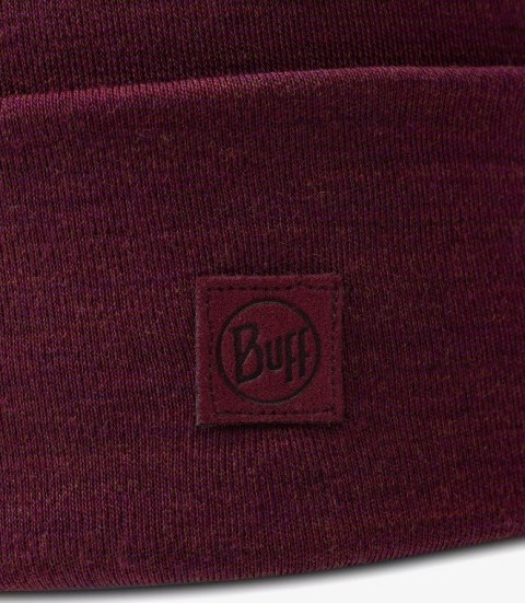 Czapka BUFF HEAVYWEIGHT MERINO WOOL LOOSE HAT SOLID TIBETAN RED