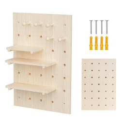 MACLEAN DREWNIANA TABLICA ORGANIZER, KOLOR JASNE DREWNO, 40X60 CM, MAX. 20 KG MC-130 WD
