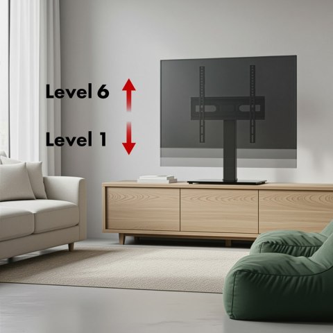 MACLEAN UNIWERSALNY STOJAK DO TV, NA SZAFKĘ RTV, PODSTAWKA, MAX. 40KG, MAX. VESA 400X400, REGULACJA WYSOKOŚCI I KĄTA MC-1240 MACLEAN UNIWERSALNY STOJAK DO TV, NA SZAFKĘ RTV, PODSTAWKA, MAX. 40KG, MAX. VESA 400X400, REGULACJA WYSOKOŚCI I KĄTA MC-1240