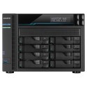 NAS Asustor AS6508T; LOCKERSTOR 8, 8x (3.5" SATA HDD/ 2.5" SSD), Intel ATOM C3538, 8GB DDR4 SODIMM (max. 64GB), 2x 10GbE, 2x 5Gb