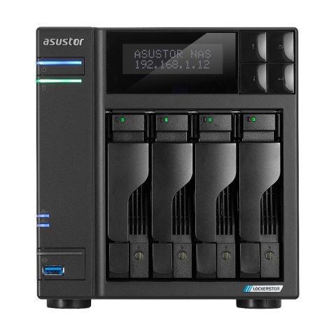 NAS Asustor AS6704T; Tower; 4x (3.5" SATA HDD/ 2.5" SSD); Intel Celeron N5105; 4GB DDR4 SODIMM (max. 16GB), 2x 2.5GbE, 4x M.2 22 NAS Asustor AS6704T; Tower; 4x (3.5" SATA HDD/ 2.5" SSD); Intel Celeron N5105; 4GB DDR4 SODIMM (max. 16GB), 2x 2.5GbE, 4x M.2 22