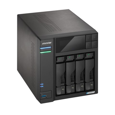 NAS Asustor AS6704T; Tower; 4x (3.5" SATA HDD/ 2.5" SSD); Intel Celeron N5105; 4GB DDR4 SODIMM (max. 16GB), 2x 2.5GbE, 4x M.2 22 NAS Asustor AS6704T; Tower; 4x (3.5" SATA HDD/ 2.5" SSD); Intel Celeron N5105; 4GB DDR4 SODIMM (max. 16GB), 2x 2.5GbE, 4x M.2 22