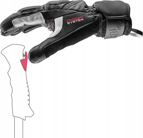 LEKI RĘKAWICE Griffin Pro 3D black/white 8.5