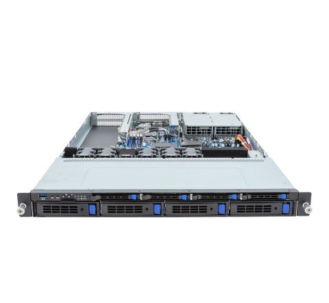 Platforma Gigabyte Rack (1U) R133-C11-AAG1 AMD Epyc 4004/Ryzen 7000 (4x 3,5" SATA HS, 1xM.2, 2x10Gbe, 2x1Gbe, IPMI, 1+1 800W)