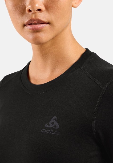 Koszulka damska ODLO Merino 160 BL Top Crew Neck l/s roz. S Czarna
