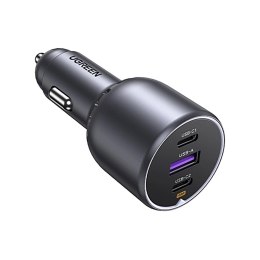 Ugreen Ładowarka EC705 samochodowa 130W 2x USB-C 1x USB-A - szara