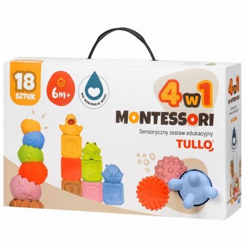 Tullo Klocki sensoryczne, piramida, piłki - zestaw edukacyjny Montessori 18 szt. Tullo Klocki sensoryczne, piramida, piłki - zestaw edukacyjny Montessori 18 szt.