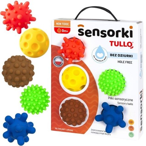 Tullo Piłeczki sensoryczne Sensorki 5 szt. Bez dziurki Tullo Piłeczki sensoryczne Sensorki 5 szt. Bez dziurki